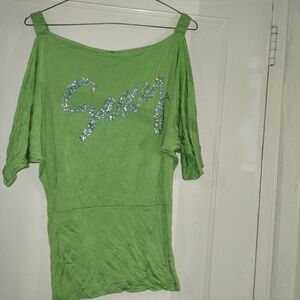 Green Off-Shoulder Women's Skirt